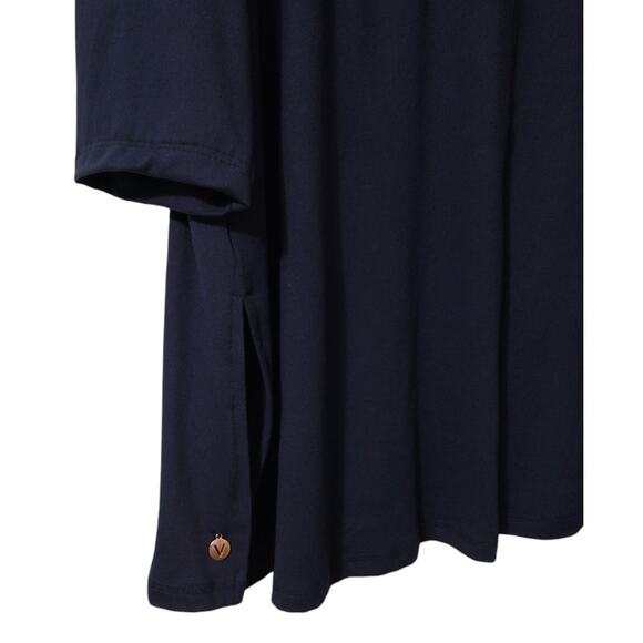 Lane Bryant LIVI Soft 18/20 Navy Hoodie Plus Size Tunic Top Activewear Irregular - Picture 5 of 9